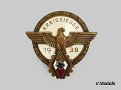 Germany, HJ. A 1938 National Trade Competition Victor’s Badge, Bronze Grade, by Gustav Brehmer