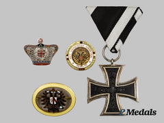 Germany, Imperial. A 1914 Iron Cross II Class, KO-Marked, with First World War Patriotic Badges