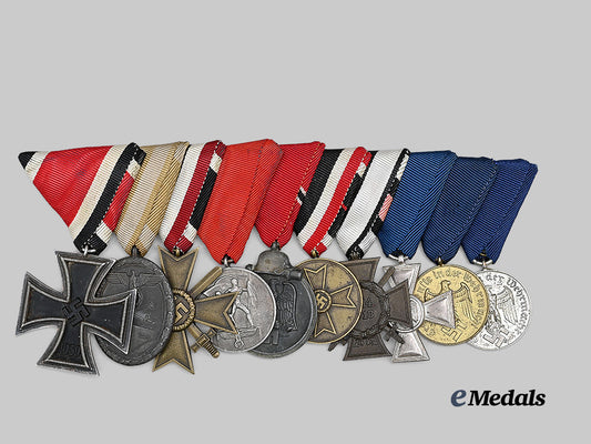 germany,_wehrmacht._a_combatant’s_medal_bar_for_bravery_and_long_service,_mounted_in_austrian_style_e_medals__g62691_2