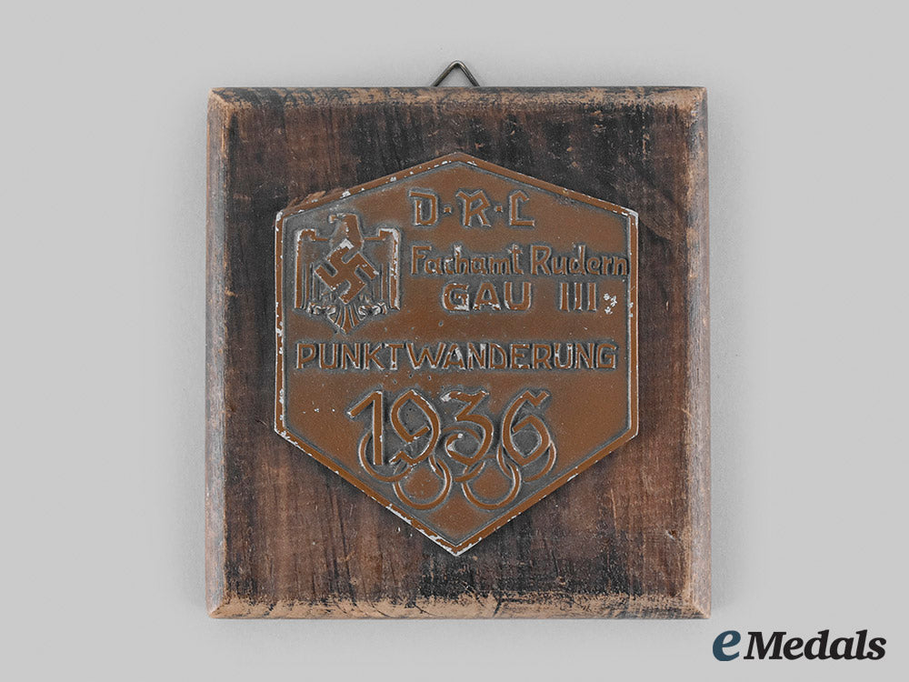 Germany, Drl. A 1936 Drl Summer Olympic Games Commemorative Plaque