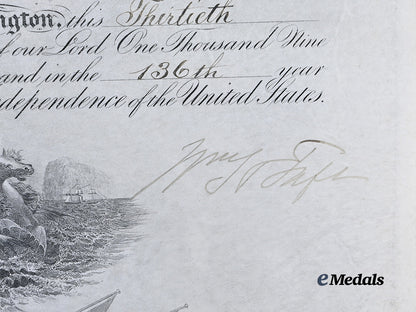 united_states._commission_document_named_to_lieutenant_richard_hill,_united_states_navy_and_framed_artist's_portrait_of_colonel_huntington-_hill,_united_states_army_e_medals__w8623_3_copy