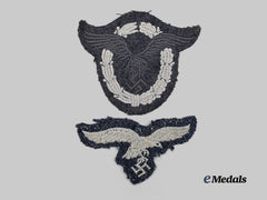 Germany, Luftwaffe. A Pair of Cloth Badges