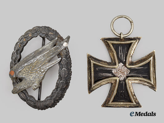 Germany, Wehrmacht. A Pair of Service Awards, Relic Examples Modified for Post-War Display