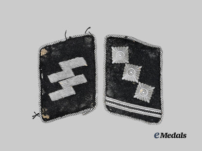germany,_s_s._a_set_of_waffen-_s_s_collar_tabs_for_an_s_s-_obersturmführer,_battlefield_retrieval_e_medals__g62970_2