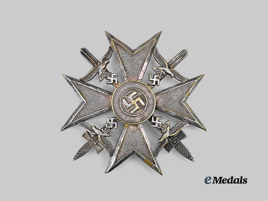 germany,_wehrmacht._a_spain_cross,_silver_grade_with_swords,_privately-_purchased_example_e_medals__g62685_2