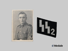 Germany, SS. An SS-Standarte Germania Collar Tab, with Owner Photo