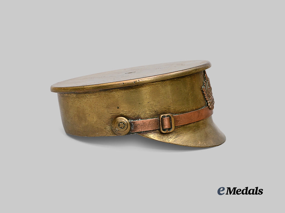 canada,_c_e_f._an_artillery_shell_visor_cap_desk_ornament_e_medals__c7315_6