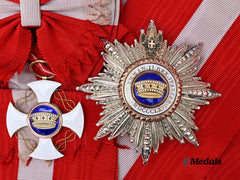 Italy, Kingdom. An Order of the Crown, Grand Cross Set, in Gold, by Gardino