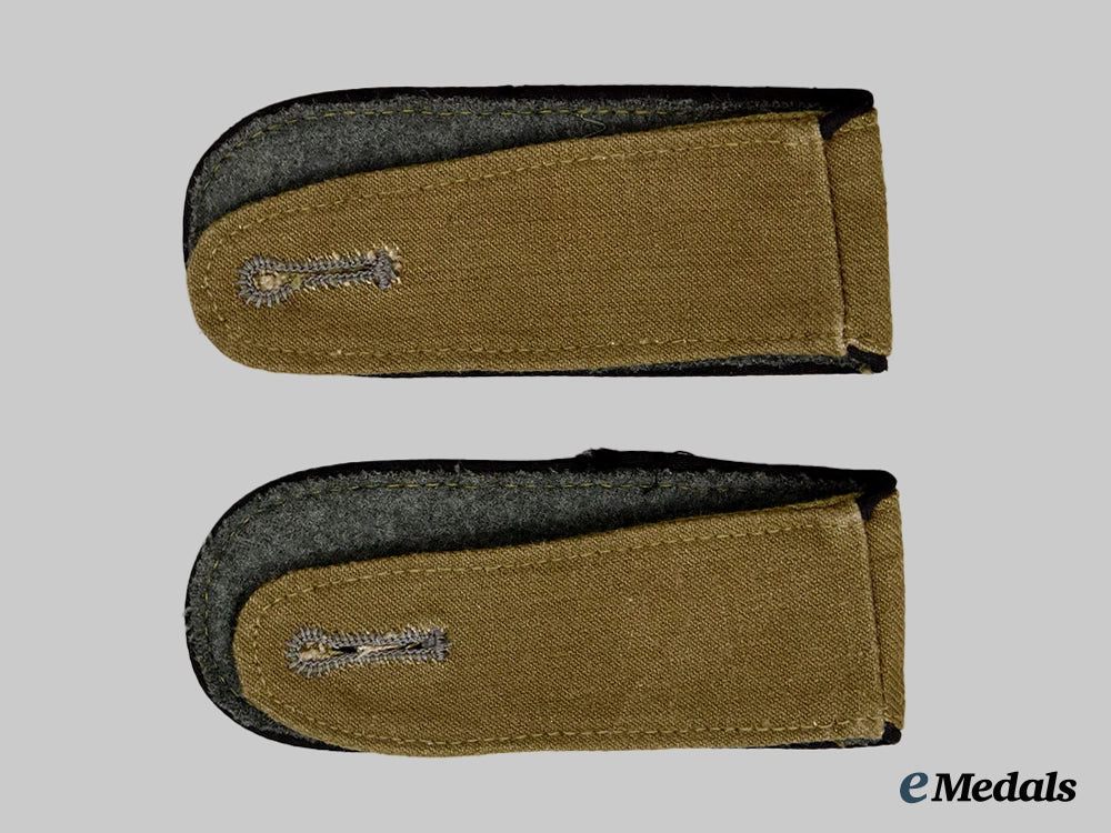 Germany, SS. A Set of Waffen-SS Tropical Enlisted Personnel Shoulder Straps