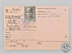 Germany, SA. A Sturmabteilung Membership Identity Card to Spachmüller