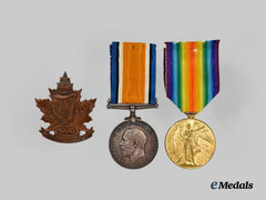 Canada, CEF. A Memorial Group to Private James Charles Dunlop, 58th Canadian Infantry.