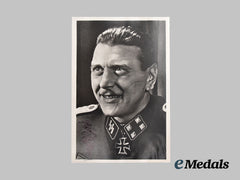 Germany, SS. A Post-War Signed Portrait of SS-Obersturmbannführer Otto Skorzeny