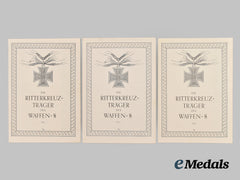 Germany, SS. A Three-Volume Set of Die Ritterkreuzträger der Waffen-SS