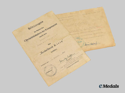 germany,_kriegsmarine._a_kreta_cuff_title_award_document_to_leutnant_zur_see_jürgen,_naval_intelligence___m_n_c0031