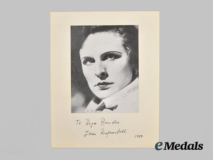 germany,_third_reich._a_post-_war_signed_portrait_of_legendary_director_leni_riefenstahl,_dedicated_to_roger_j._bender___m_n_c0047
