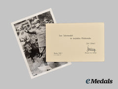 Germany, SS. A Signed New Years Greeting from SS-Oberstgruppenführer and General der Polizei Kurt Daluege
