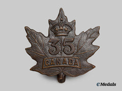 Canada, CEF. A 35th Infantry Battalion Cap Badge