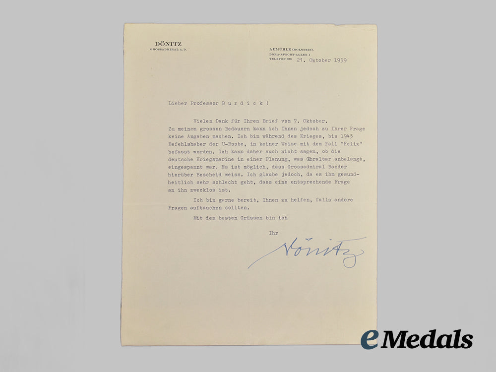 germany,_kriegsmarine._a_post-_war_signed_letter_from_großadmiral_karl_dönitz___m_n_c0076