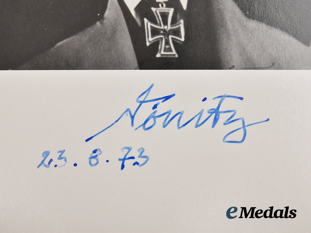 Germany, Kriegsmarine. A Post-War Signed Photo of Großadmiral Karl Dön ...