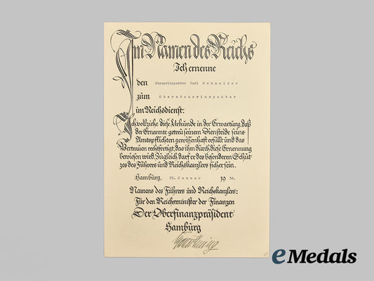 germany,_third_reich._a_hamburg_finance_administration_promotion_document_to_carl_schneider___m_n_c0086