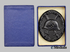 Germany, Third Reich. A Black Grade Wound Badge, with Carton of Issue
