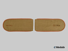 Germany, Heer. A Set of Tropical Motorcycle Infantry Enlisted Ranks Shoulder Straps