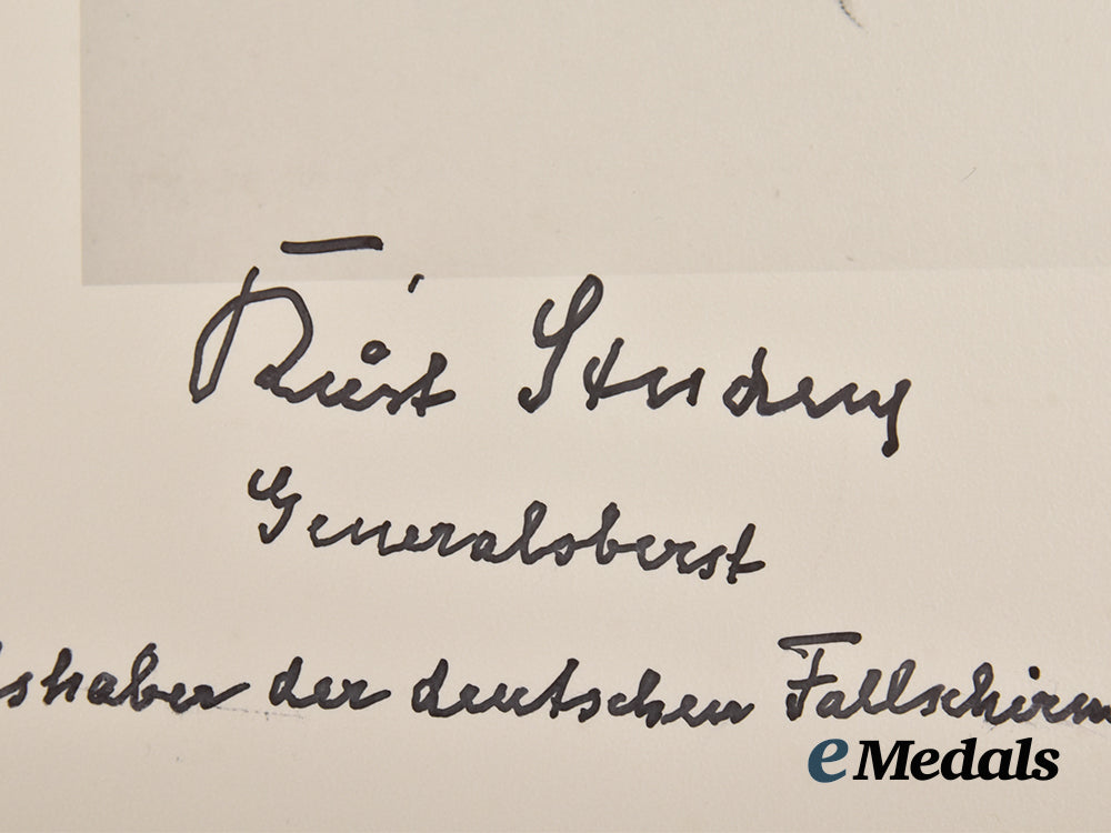 germany,_luftwaffe._a_post-_war_signed_sketch_of_generaloberst_kurt_student,_with_mixed_reproduction_images___m_n_c0121