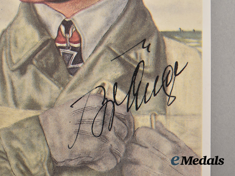 germany,_luftwaffe._a_post-_war_signed_sketch_of_generaloberst_kurt_student,_with_mixed_reproduction_images___m_n_c0127