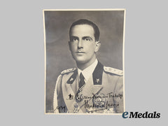 Italy, King. A Postwar Signed Portrait of King Umberto II