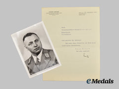 Germany, Third Reich. A Signed Letter from Gauleiter Josef Grohé to AH Adjutant Wilhelm Brückner