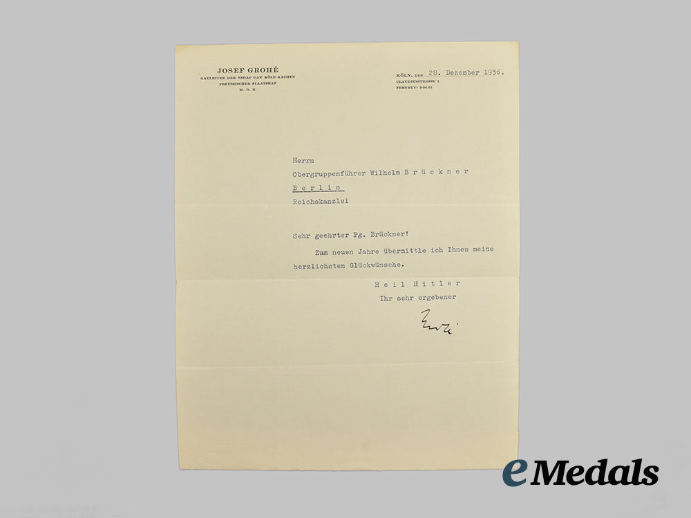 germany,_third_reich._a_signed_letter_from_gauleiter_josef_grohé_to_a_h_adjutant_wilhelm_brückner___m_n_c0135