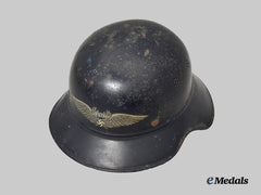 Germany, Third Reich. A Luftschutz Gladiator Helmet, Owner-Attributed One-Piece Version, by F.W. Quist