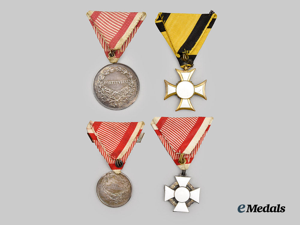 austria,_empire._a_lot_of_four_austro-_hungarian_medals,_awards,_and_decorations___m_n_c0155