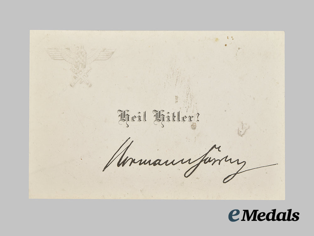 germany,_luftwaffe._a_reichsmarschall_hermann_göring_calling_card,_with_facsimile_signature___m_n_c0177