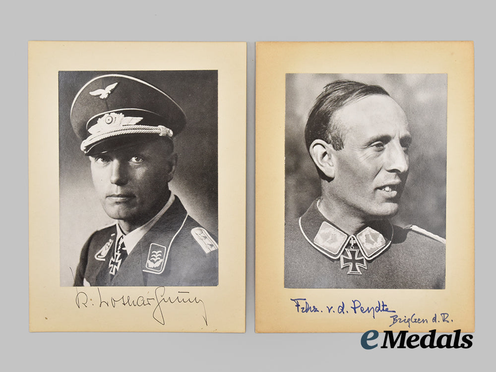 germany,_luftwaffe._a_pair_of_signed_fallschirmjäger_knight’s_cross_recipient_photographs___m_n_c0181