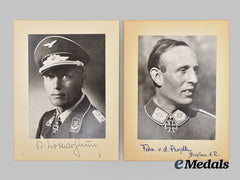 Germany, Luftwaffe. A Pair of Signed Fallschirmjäger Knight’s Cross Recipient Photographs