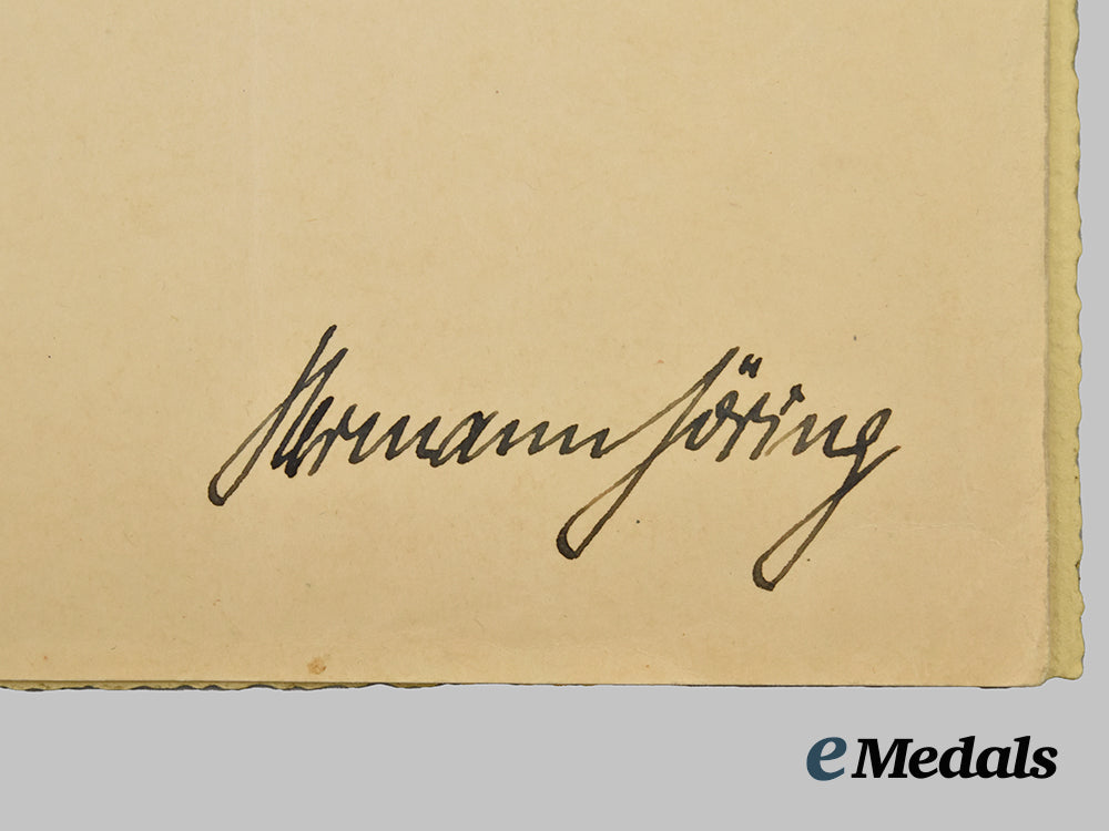 germany,_third_reich._a_promotion_document_to_government_land_surveyor_walter_bickenbach,_with_hermann_göring_signature___m_n_c0188