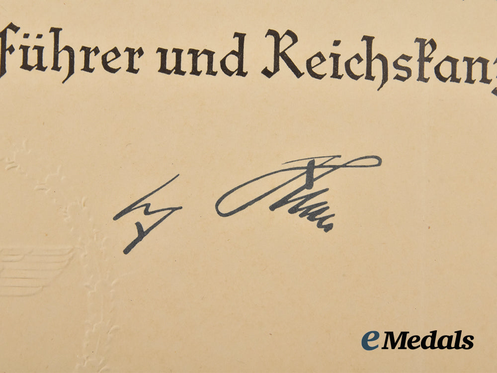 germany,_third_reich._a_promotion_document_to_government_land_surveyor_walter_bickenbach,_with_hermann_göring_signature___m_n_c0189