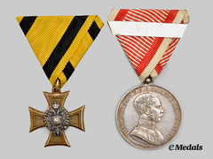 Austria, Empire. A Lot of Two Medals & Decorations (Bravery/Long Service).