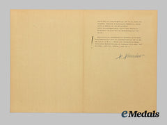 Germany, SS. An Historically-Significant Order on Executions from Reichsführer-SS Heinrich Himmler, with Signature