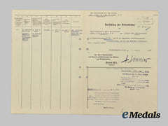 Germany, Ordnungspolziei. A Promotion Document to Oberst Ernst Schmedding, German Cross in Gold Recipient, with Heinrich Himmler Signature