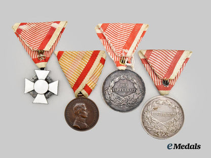 austria,_imperial._a_military_merit_cross,_i_i_i_class_and_three_bravery_medals___m_n_c0230
