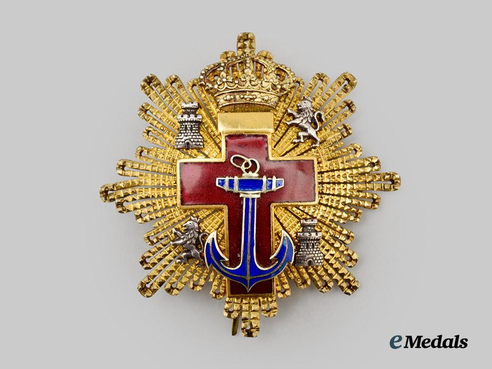 spain,_kingdom._an_order_of_naval_merit,_i_i_class_breast_star,_red_distinction___m_n_c0286