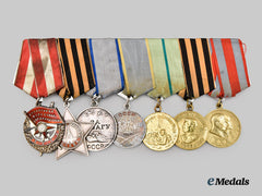 Russia, Soviet Union. A Medal Bar for a Distinguished Combatant of the Great Patriotic War