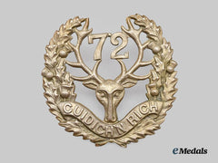 Canada, CEF. A 72nd Infantry Battalion "Seaforth Highlanders" Glengarry Badge
