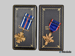 United States. A Distinguished Flying and Service Cross Pair