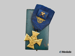 Germany, Ordnungspolizei. A Long Service Award, I Class for 25 Years, with Case and Ribbon Bar