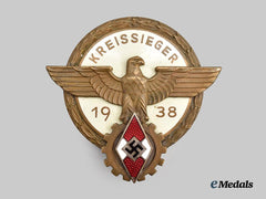 Germany, HJ. A 1938 National Trade Competition Victor’s Badge, Bronze Grade, by Gustav Brehmer