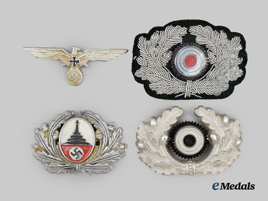 germany,_third_reich._a_mixed_lot_of_visor_cap_insingia___m_n_c0510