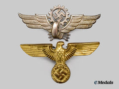 Germany, Third Reich. A Pair of Visor Cap Insignia for Political and Civil Officials